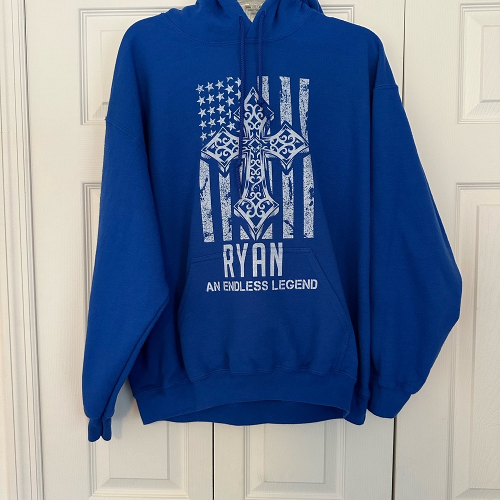 Blue Graphic Hoodie